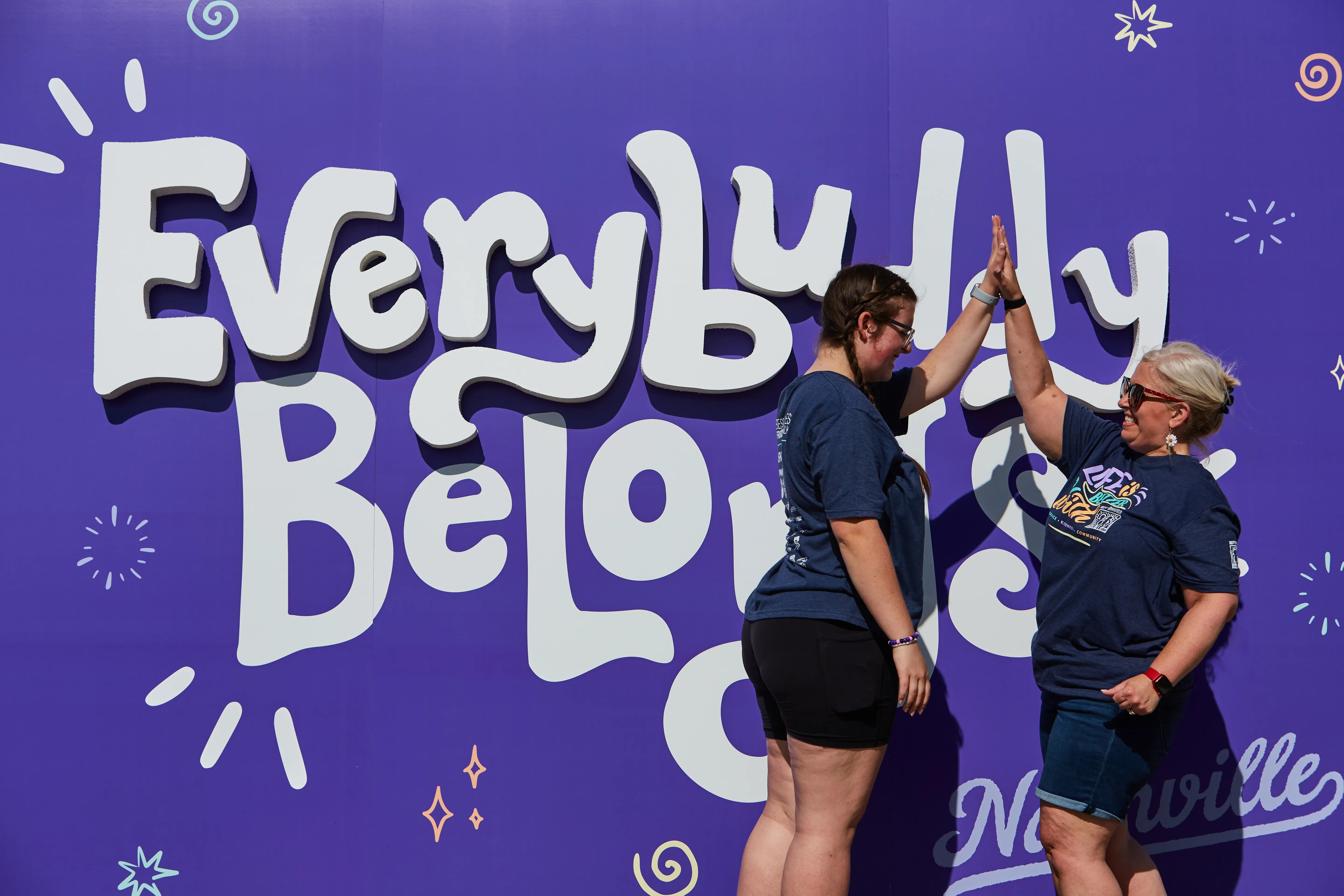 Large sign with lettering that sticks out, saying 