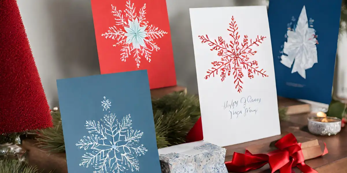 A display of holiday cards