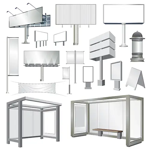 A photo of branding installations